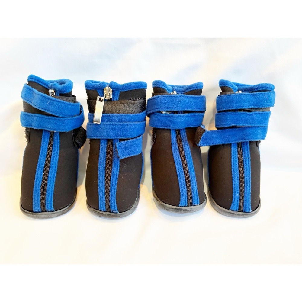 Zack & Zoey High Top Neoprene Dog Boots with Rubber Soles Large Blue